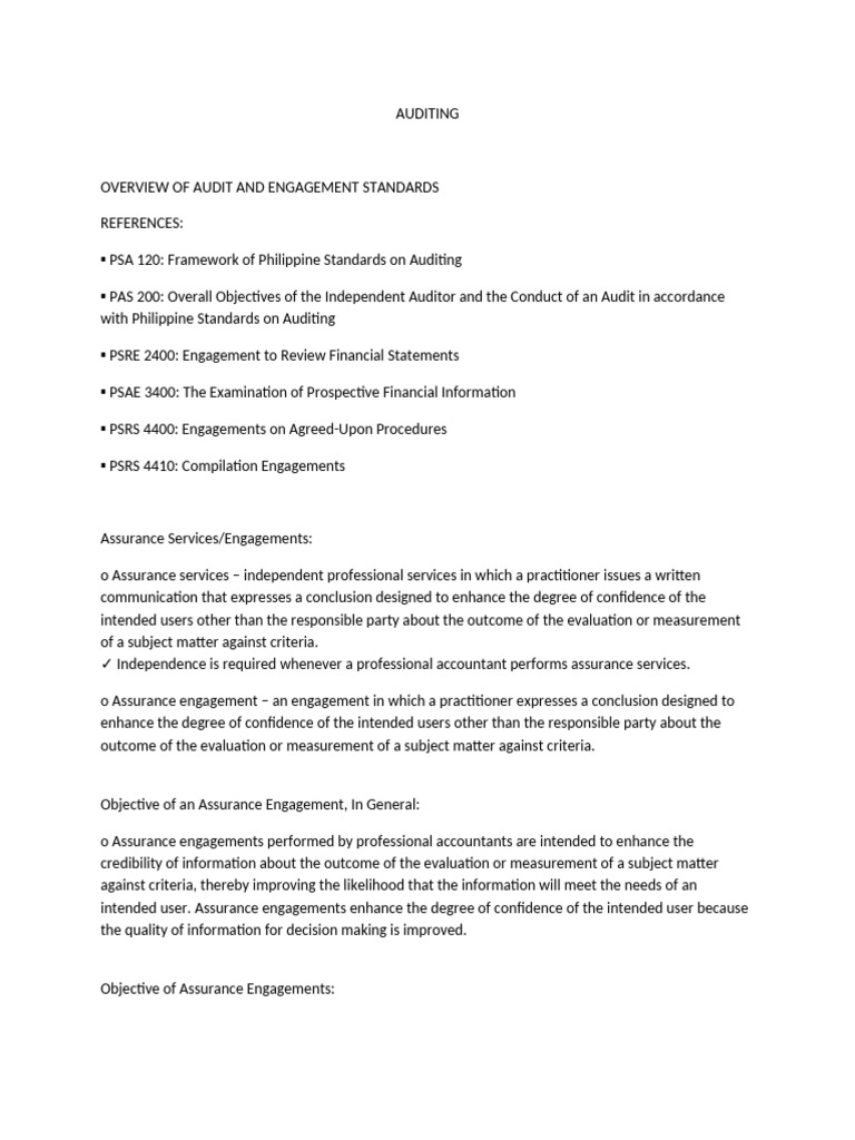 AAP (Chapter 1) - WPS Office | PDF | Audit | Internal Control