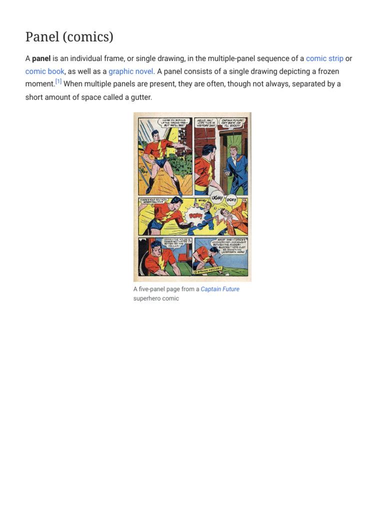 Panel (Comics) - Wikipedia | PDF