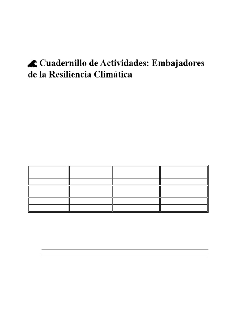 Cuadernillo de Actividades 2DO EL CLIMA | PDF | Clima | Resiliencia ...