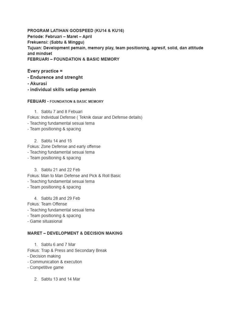 Program | PDF | Athletic Sports | Indoor Sports