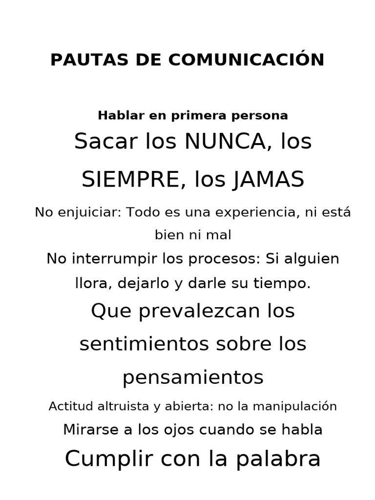 Pautas de Comunicación | PDF