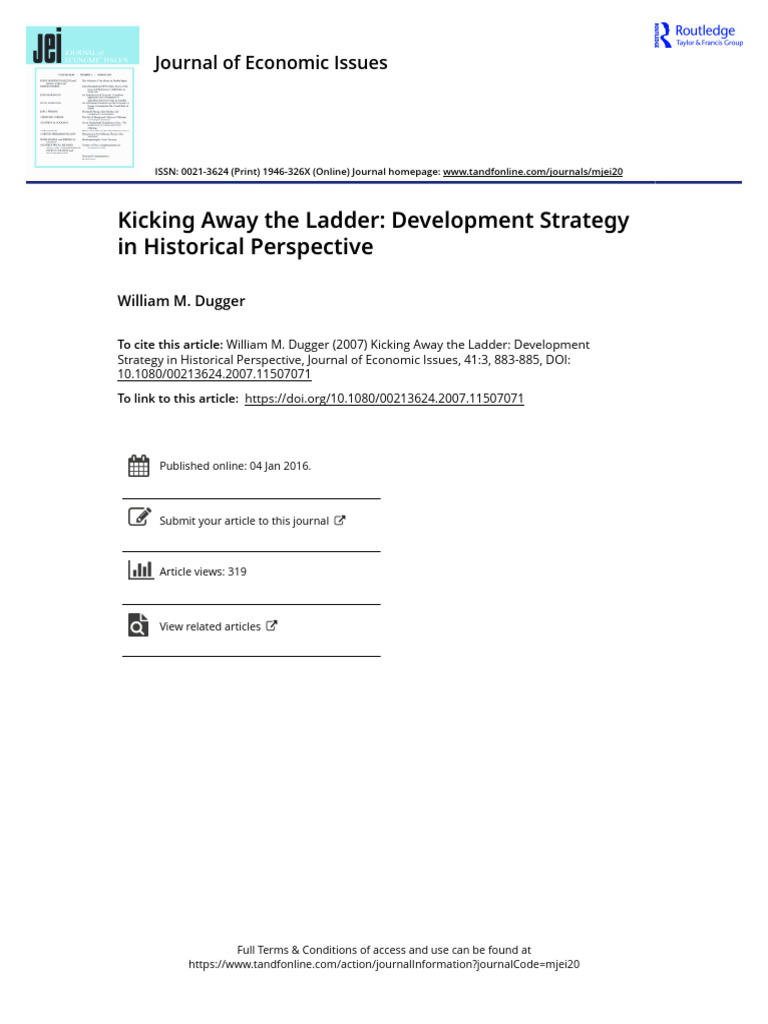 Kicking Away The Ladder Development Strategy in Historical Perspective ...