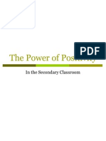 The Power of Positivity: in The Secondary Classroom