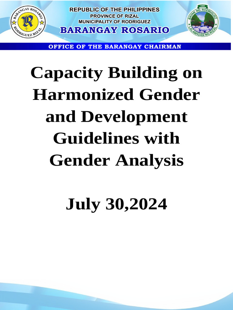 Capacity Building On Harmonized Gender and Development | PDF