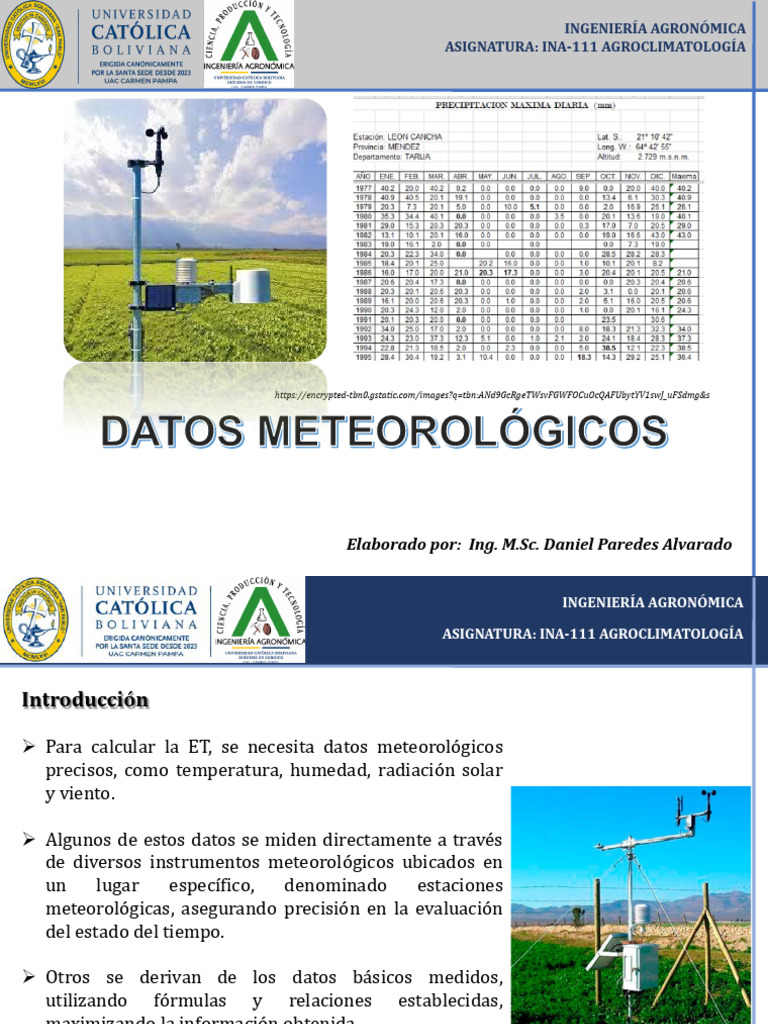 2. Datos meteorológicos - copia | PDF | Humedad | Vapor de agua