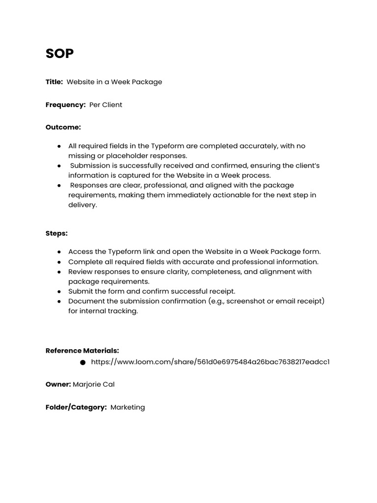 Forms + Surveys Project - Draft SOP | PDF