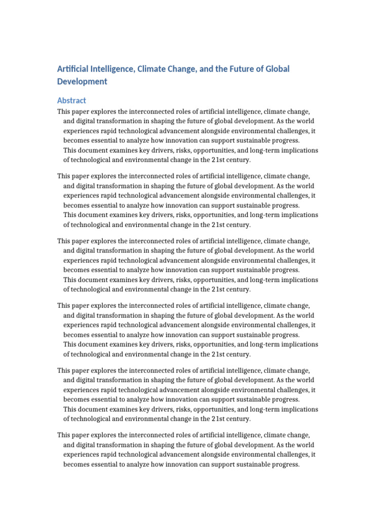 Comprehensive Academic Paper For Scribd | PDF | Climate Change ...