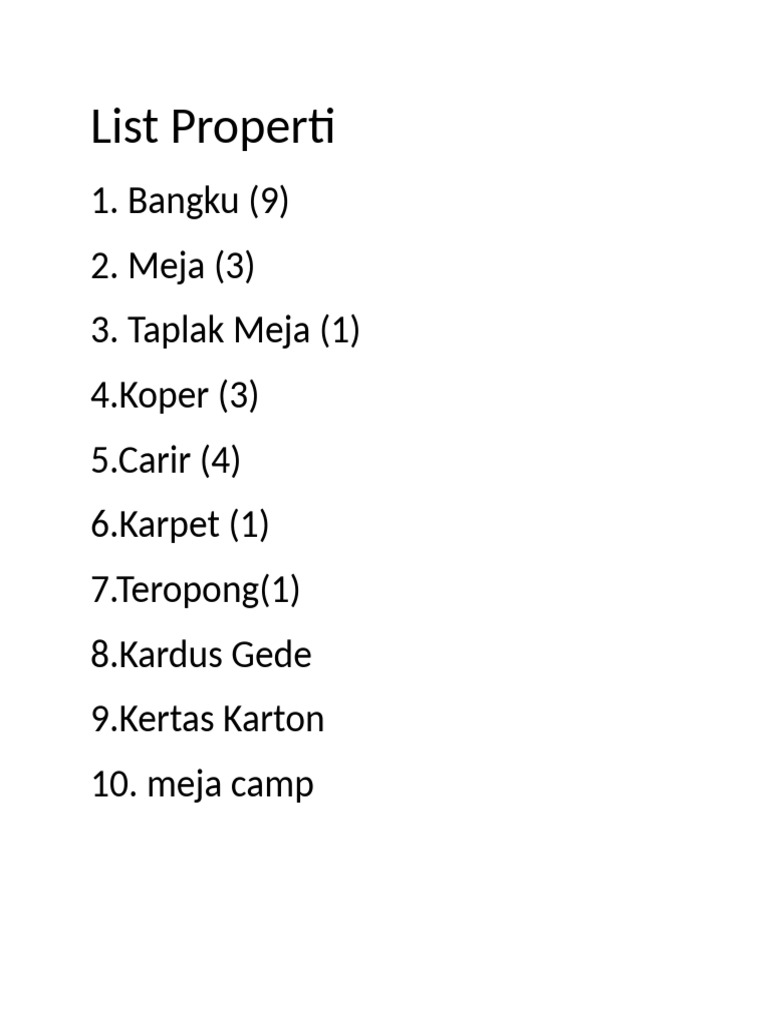 List Properti | PDF