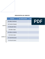 Cotizaciones para Lab Computo