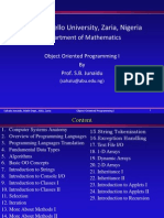 Object Oriented Programming