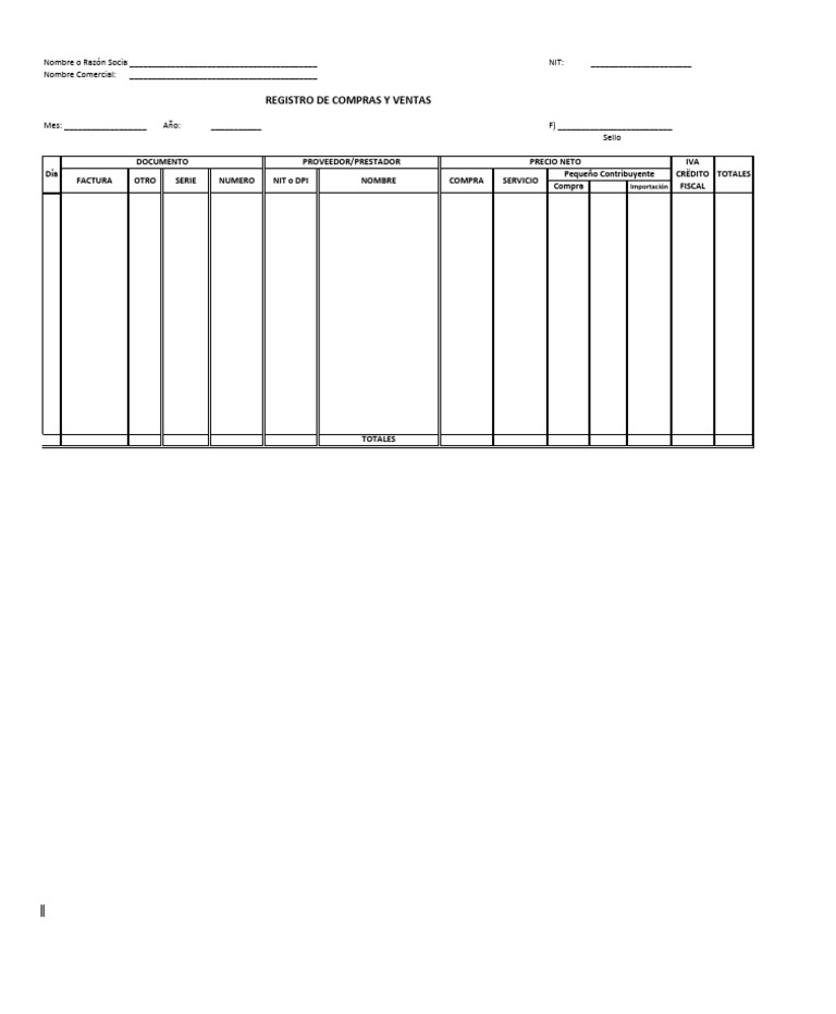 Libro de Compras y Ventas | PDF