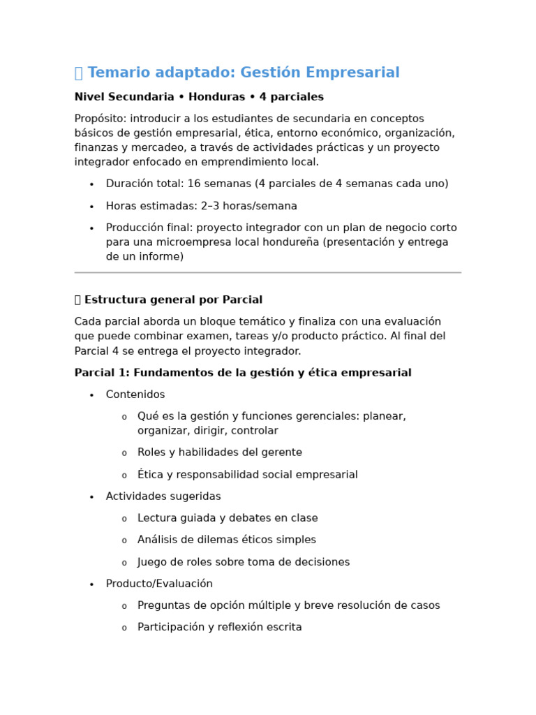 ? Temario Adaptado | PDF | Planificación | Liderazgo