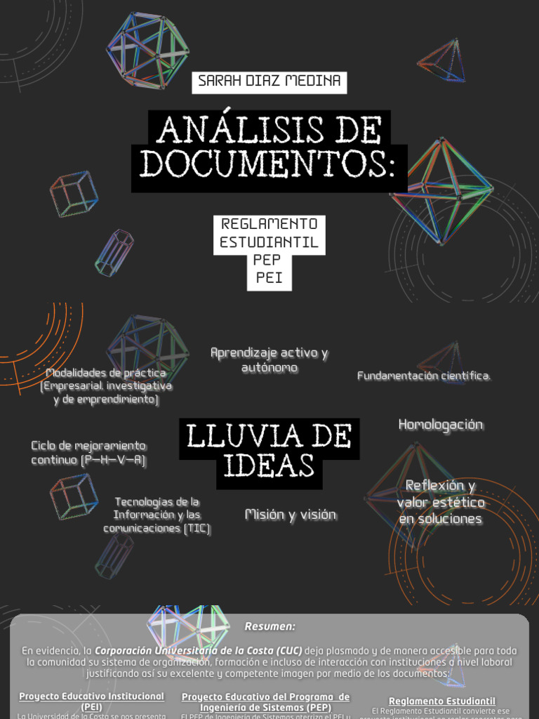 Sarah Diaz Medina - Análisis de Documentos Institucionales | PDF ...