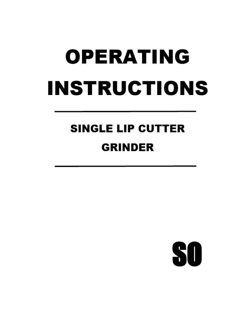 Deckel Operating Instructions | PDF