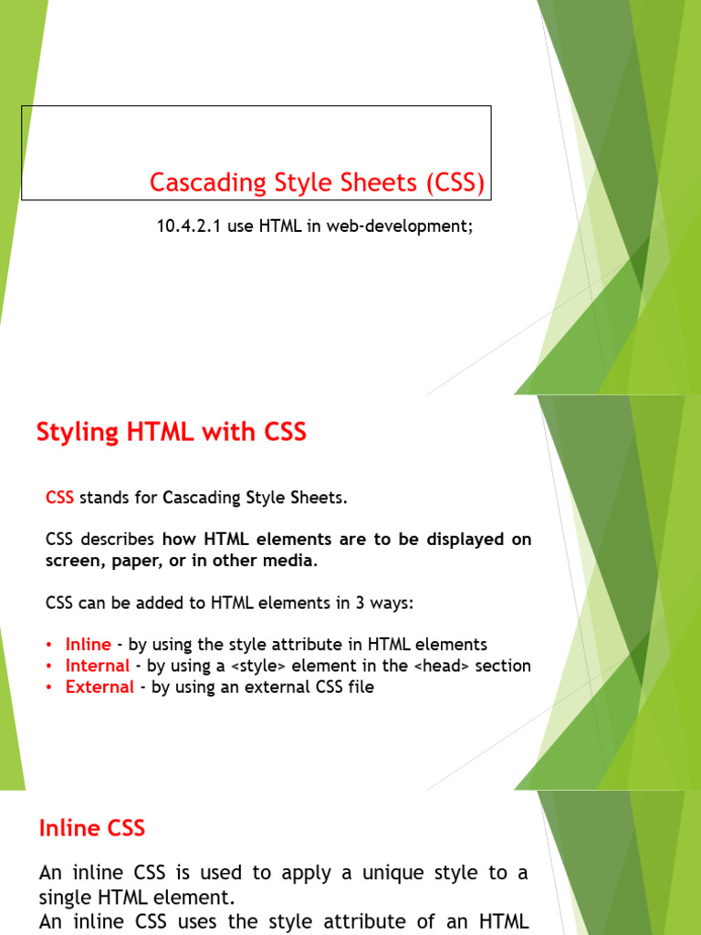 2 - Computer Science Grade 10 CSS - Presentation - 2 Variant | PDF ...