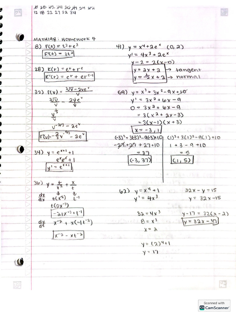 Math198 HW4 | PDF