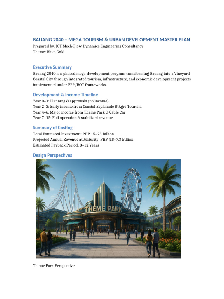 Bauang 2040 Final Combined Masterplan With Healthcare | PDF