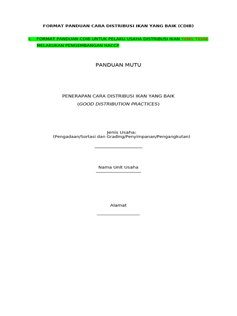 Panduan CDIB, Gabungan | PDF