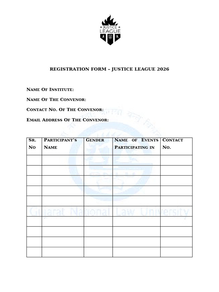 JL IX Registration Form | PDF