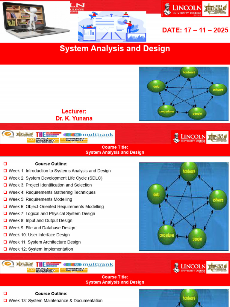 System Analysis and Design SAD 375 OUTLINE | PDF