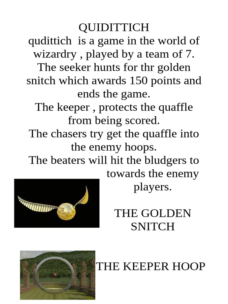 Quidditch Info by S.vjay Adhik | PDF