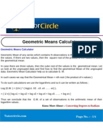Geometric Means Calculator