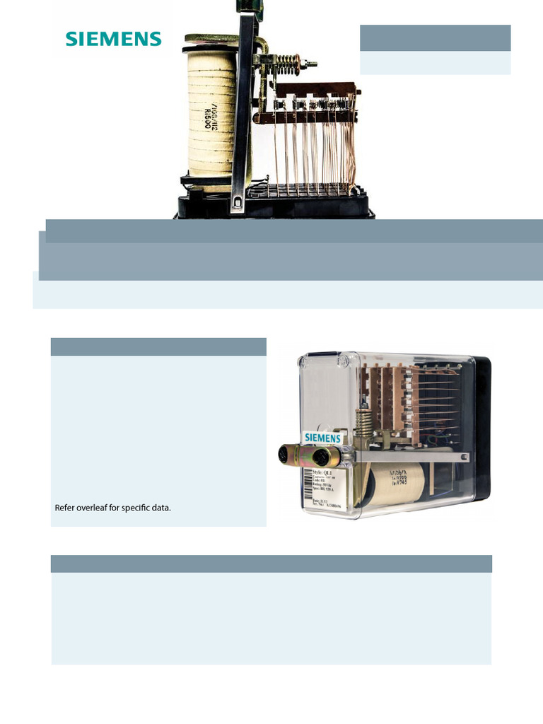 QL 1 Relay x34255000055 | PDF | Relay | Inductor