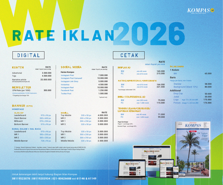 Rate Card Kompas 2026 | PDF