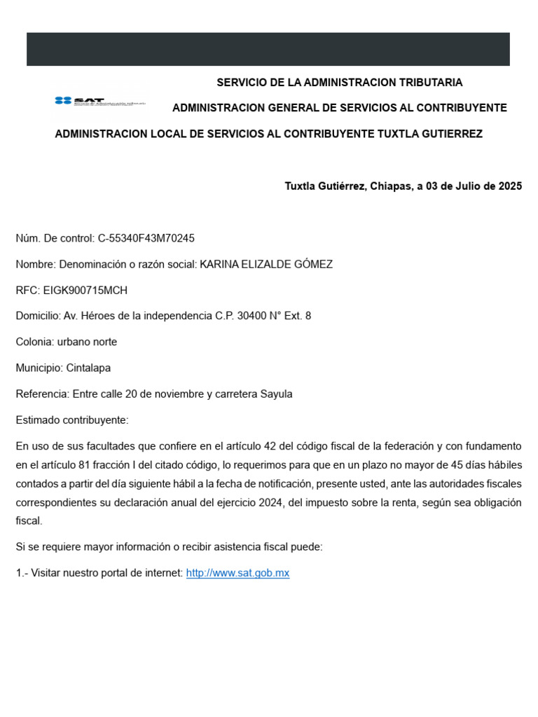 DECLARACION | PDF | Impuesto sobre la renta | Impuestos