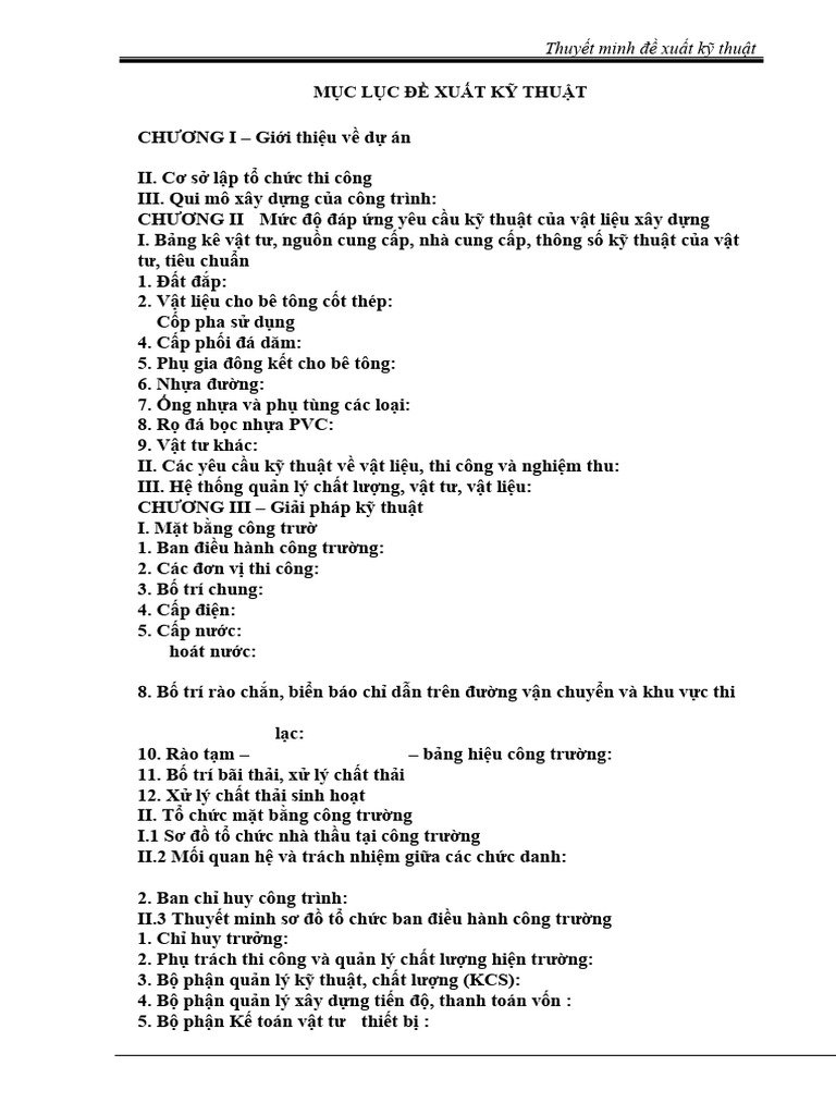 Thuyet Minh BPTC | PDF