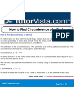 How To Find Circumference of A Circle