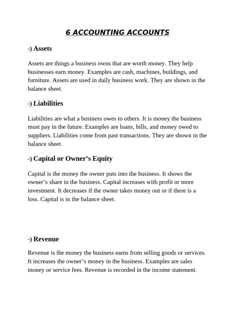 6 Accouting Accounts | PDF
