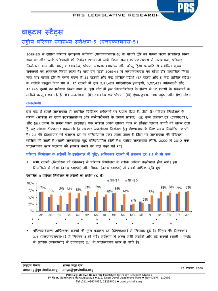 NFHS 5 | PDF