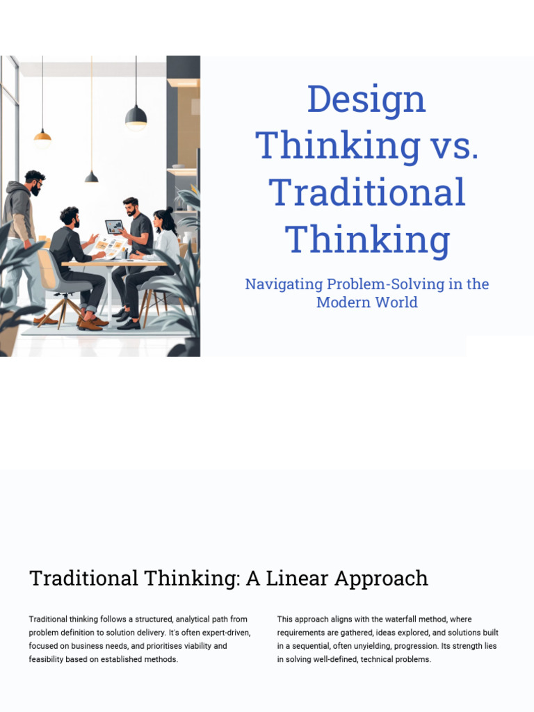 DT Vs Traditional Approach | PDF | Design Thinking | Innovation