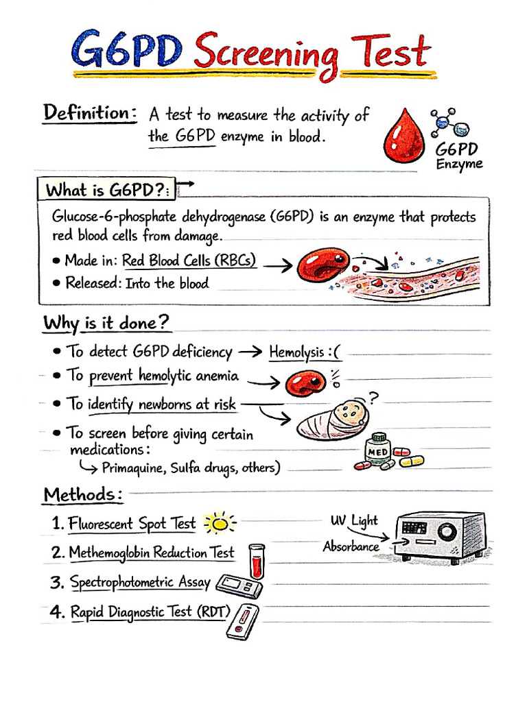 G6PD Screening Test | PDF