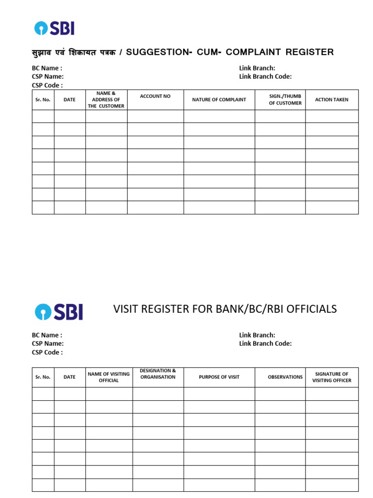 Format of Registers Decided by CC | PDF