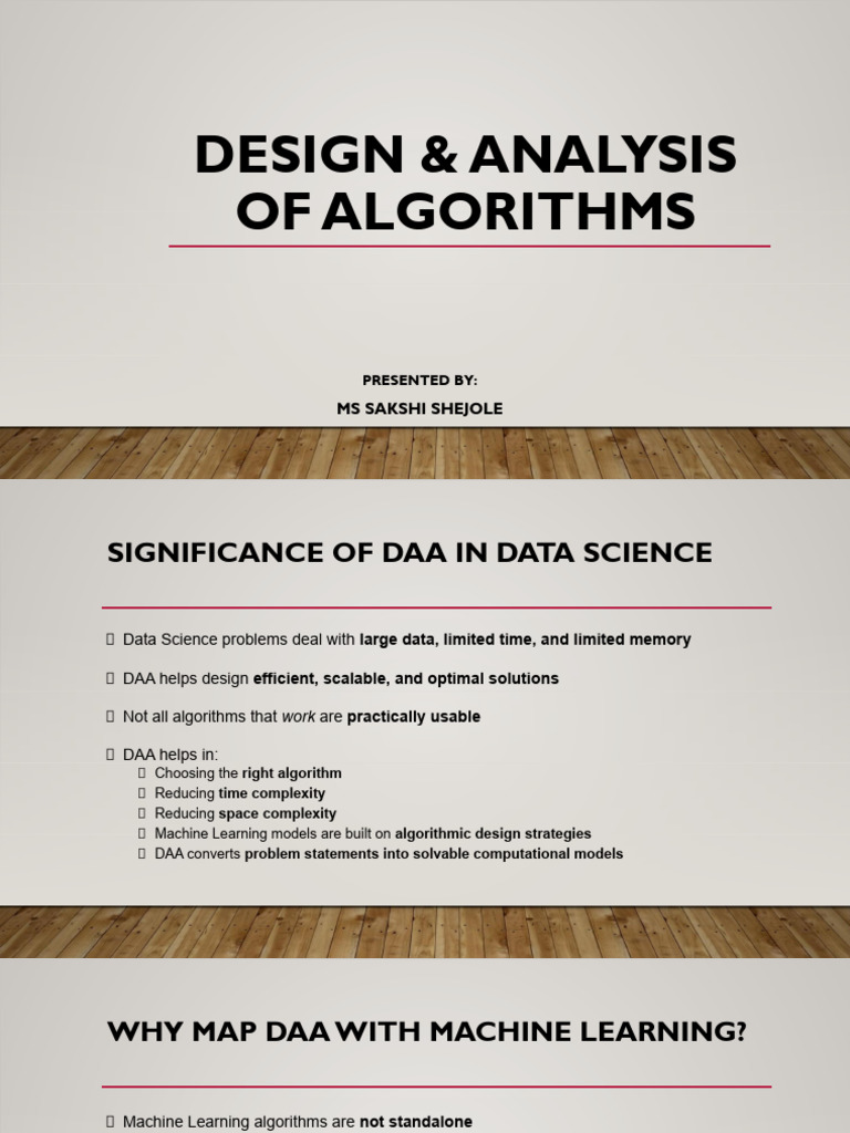 DAA Unit 01 | PDF | Machine Learning | Computational Complexity Theory