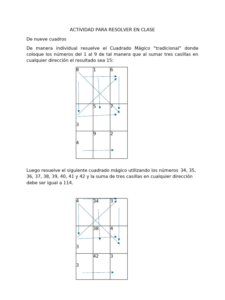 Actividad para Resolver en Clase | PDF | Pensamiento | Sustracción