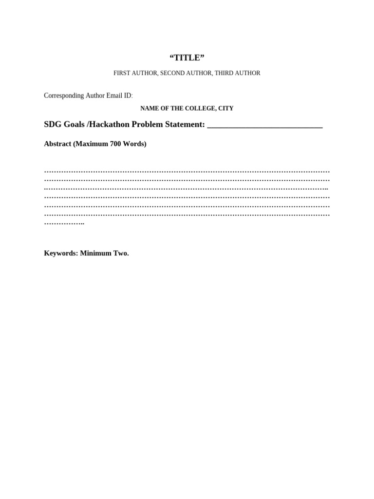 Abstract Format | PDF
