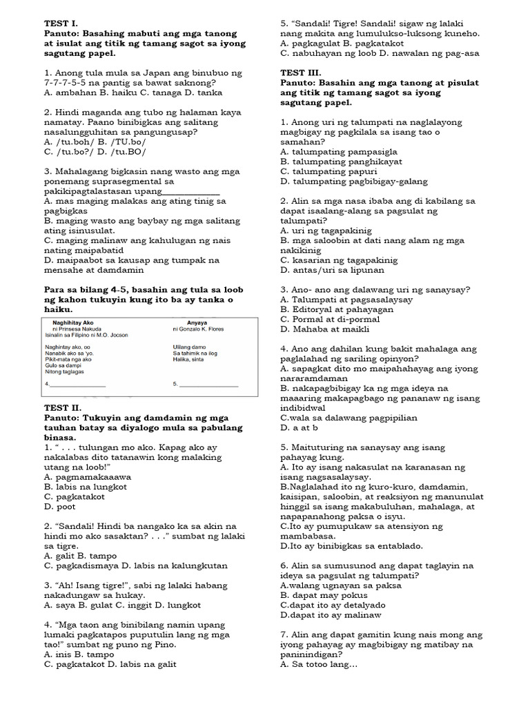 Review Test | PDF