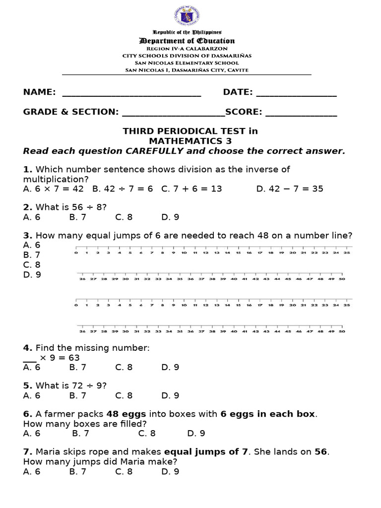 English 3 3rd QTR - Test Tos 2025 Edited | PDF | Rectangle | Division ...