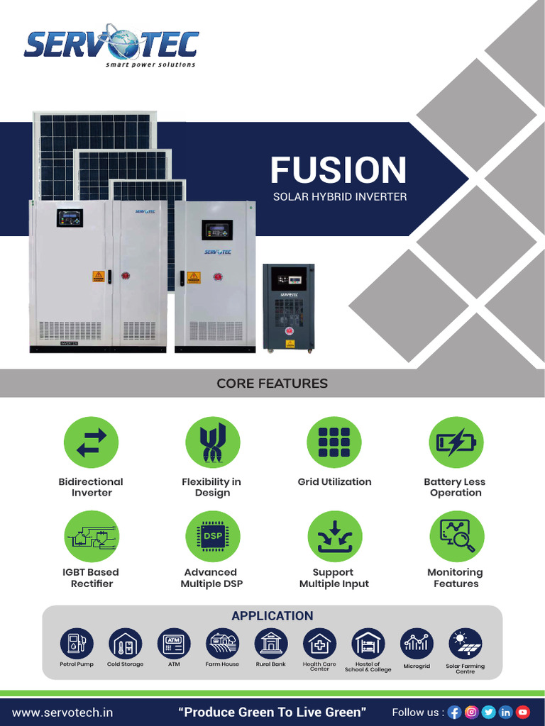 Fusion Solar Hybrid Inverter Catalog Print | PDF