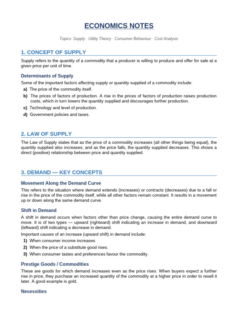 Microeconomics Theory 1 | PDF | Demand | Supply (Economics)