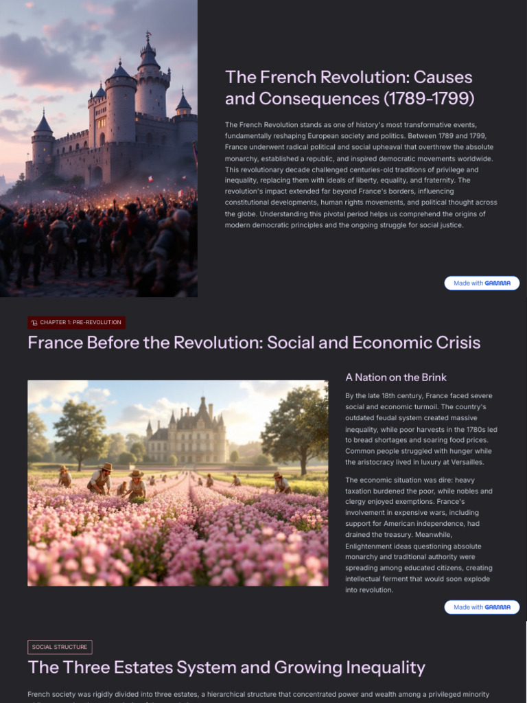 The French Revolution Causes and Consequences 1789 1799 | PDF | Reign ...