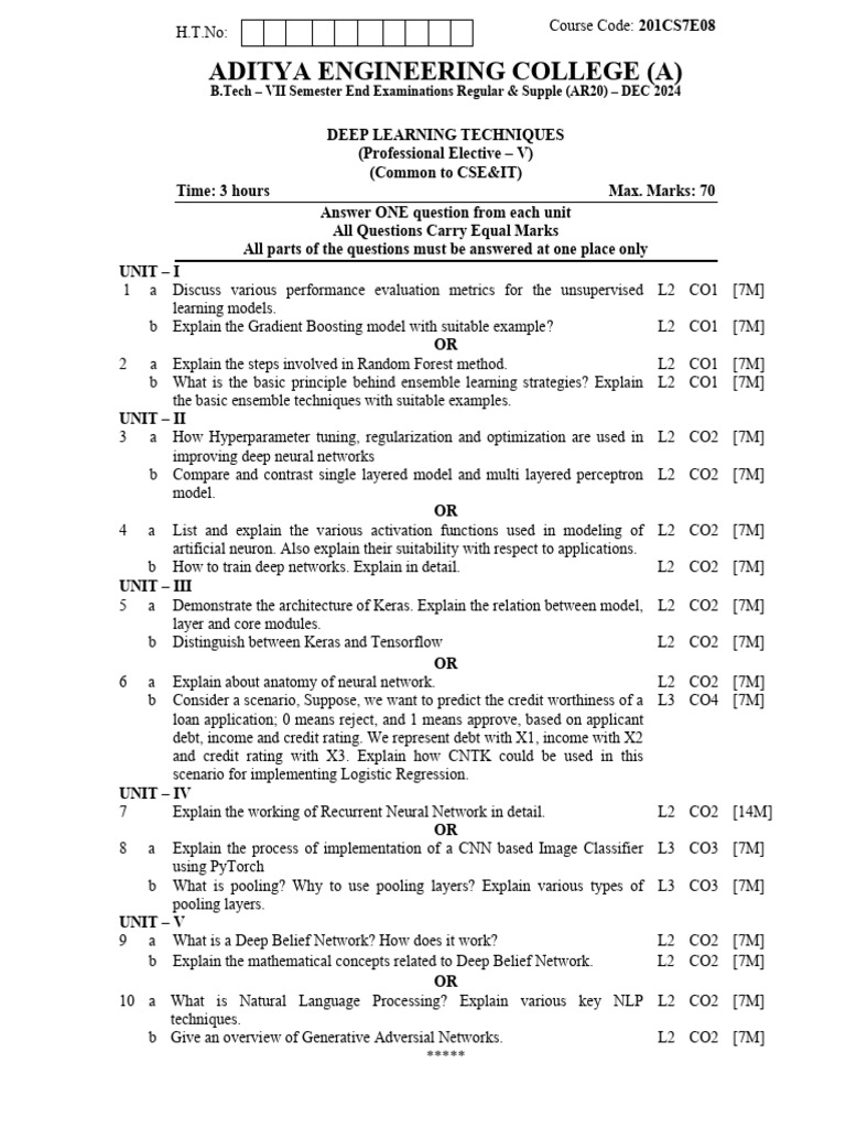 17380612113deep Learning Techniques | PDF | Deep Learning | Machine ...