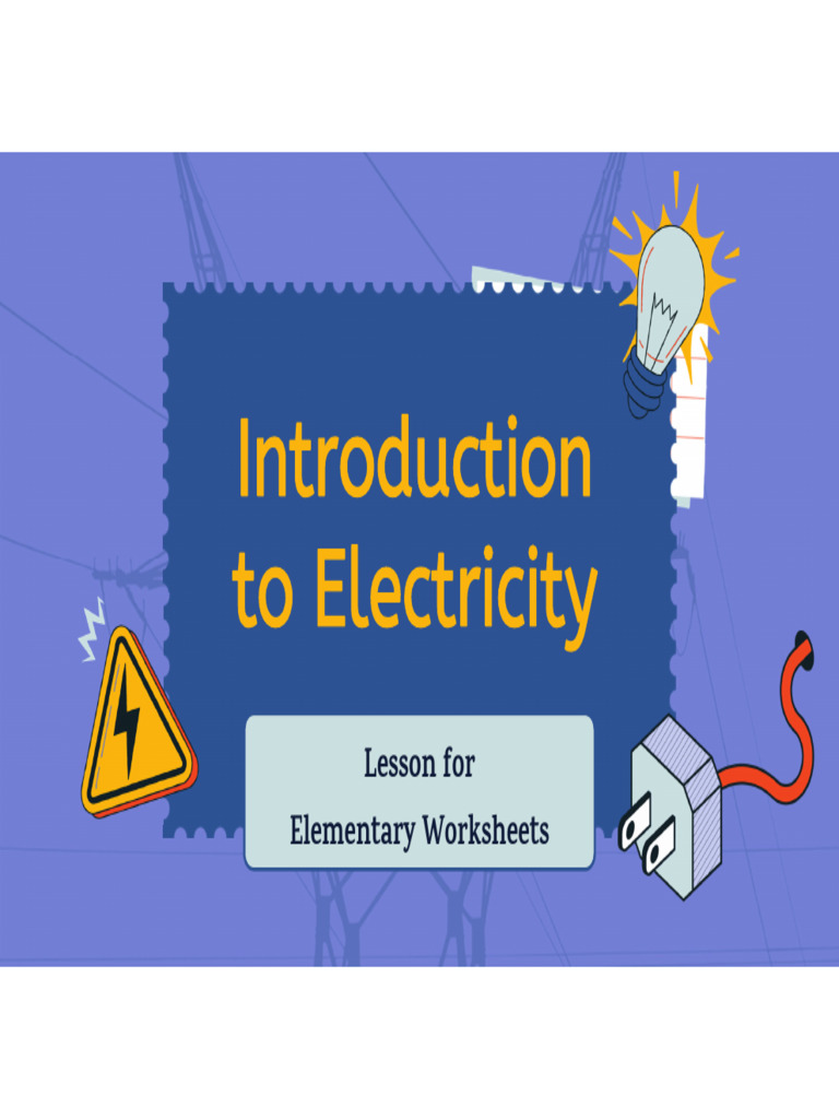 Introduction To Electricity Lesson For Elementary Worksheets | PDF ...