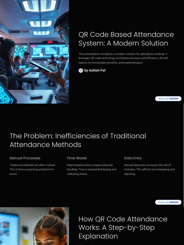 QR Code Based Attendance System A Modern Solution | PDF | Qr Code ...