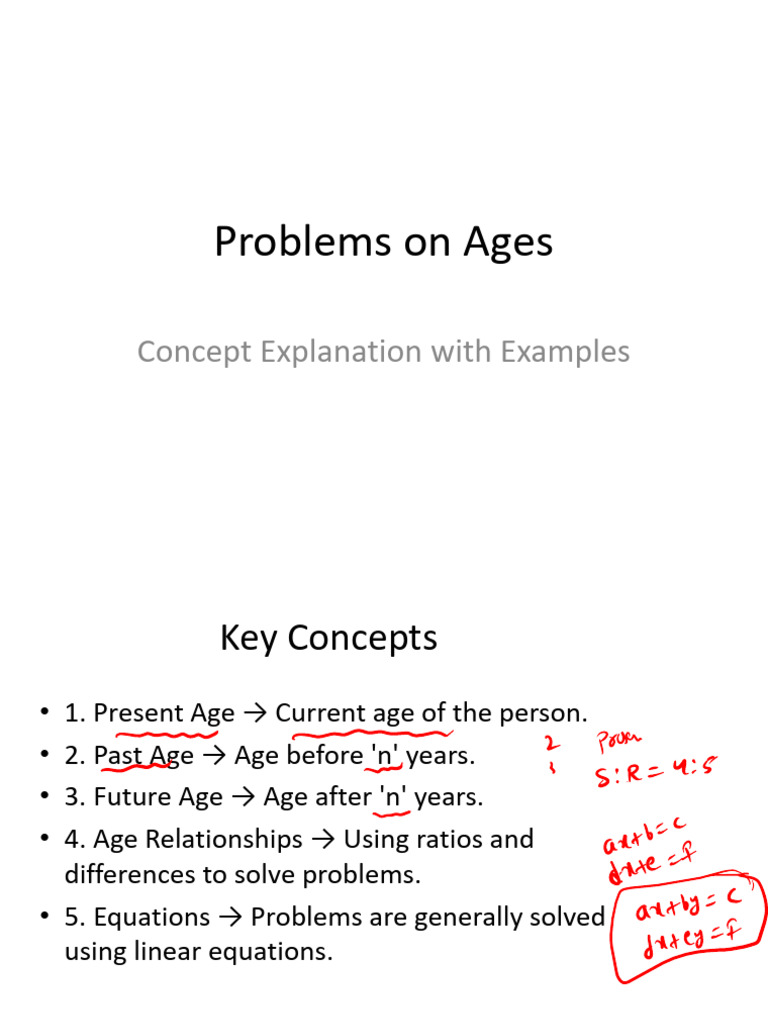 Age Problems PPT1 | PDF
