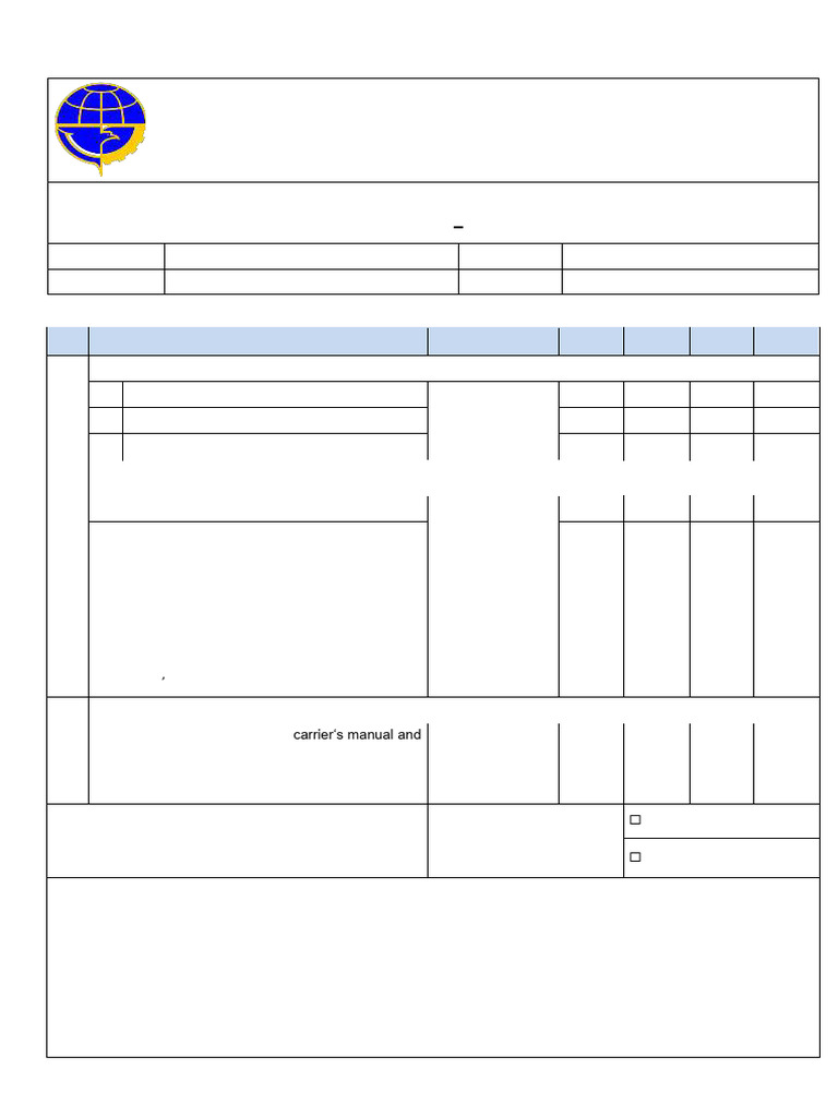 Dgca Form 120-61F Fit & Proper Test - Chief Fa. | PDF