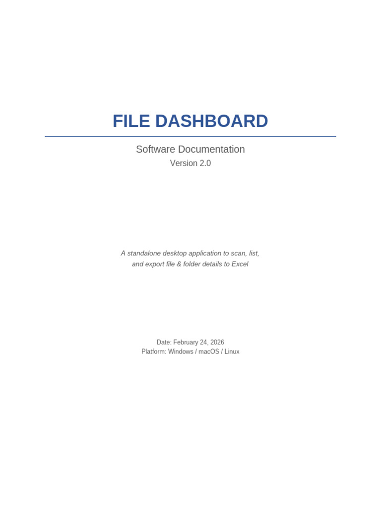 File Dashboard Documentation | PDF | Directory (Computing) | Computer File